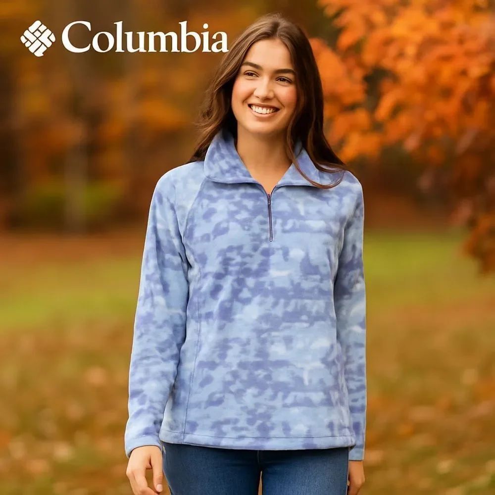 Columbia Women's Blue Fleece Pullover Jacket XL